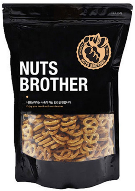 너츠브라더 미니프레첼 과자 스낵 안주 400g, 1개
