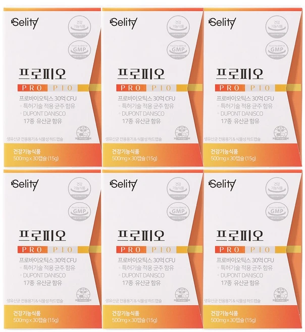셀리티 프로피오 다니스코 유산균 프로바이오틱스 특허기술 적용 균주 함유 30캡슐 1 개, 6개, 30정 - 쿠팡