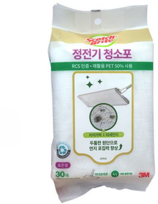 3M 스카치브라이트 정전기 청소포 표준형 30매, 2개