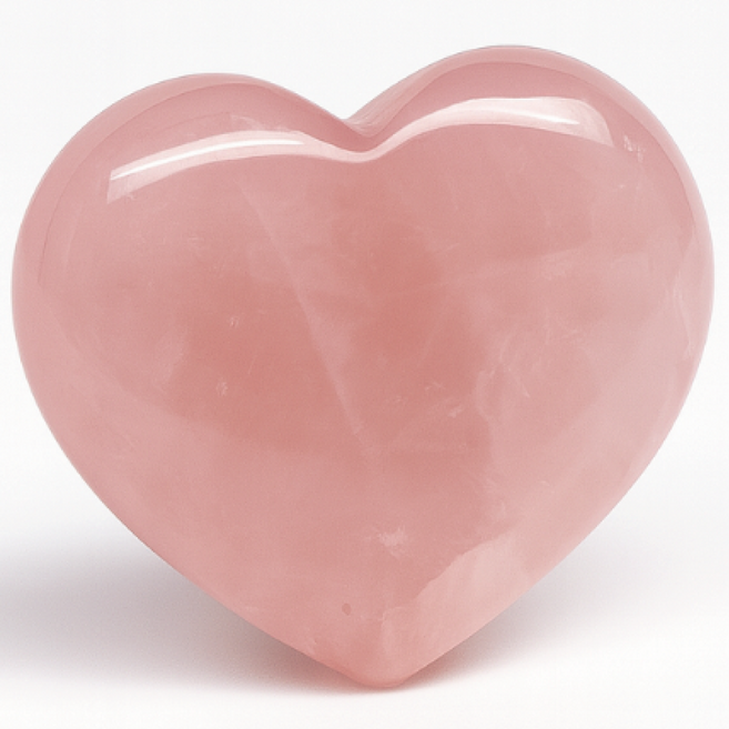 천연 로즈쿼츠 하트 원석 파워스톤 | 장미수정 사랑 에너지 크리스탈, 빅하트, 1개