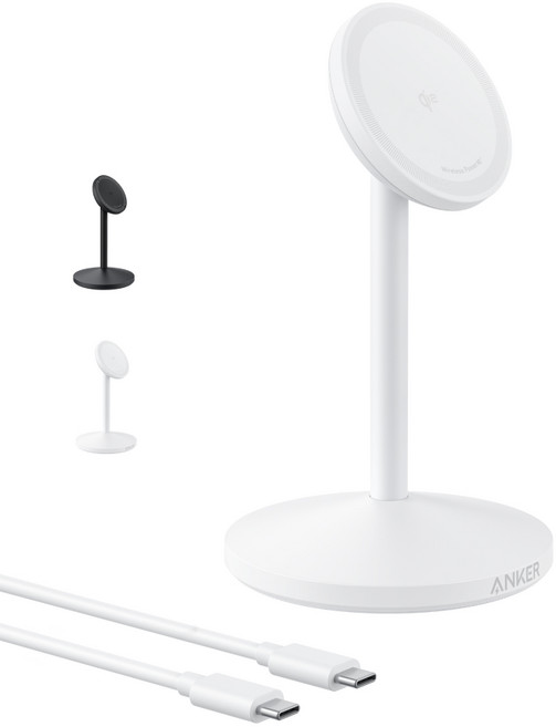 앤커 맥고 Qi2 15W 무선충전기 스탠드, 1개, 화이트