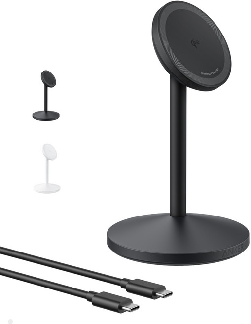 앤커 맥고 Qi2 15W 무선충전기 스탠드, 1개, 블랙