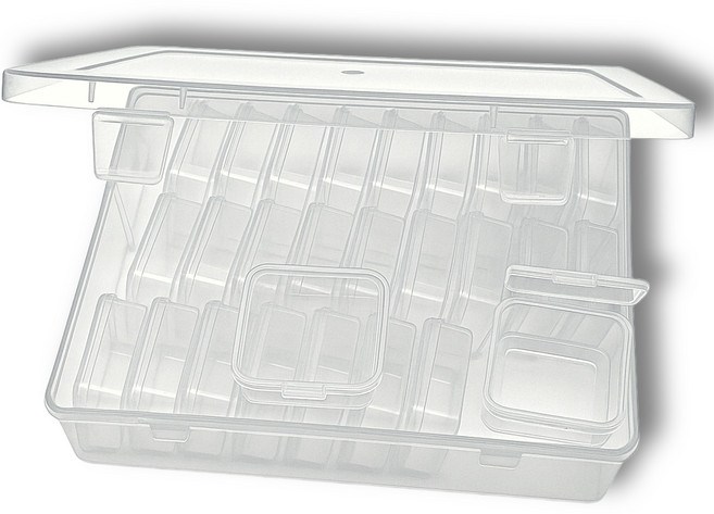 큠픽 멀티 다용도 작은 수납 박스, 투명, 1개