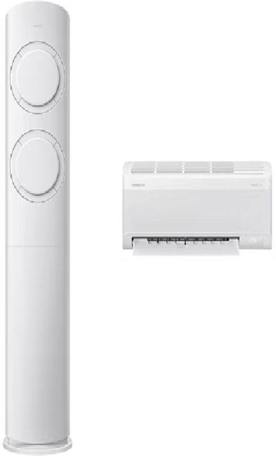 삼성전자 멀티형 투인원에어컨 스탠드에어컨 17평 Q9000 실외기포함 기본설치별도, 17평+6평 2IN1 멀티형, 일반배관형