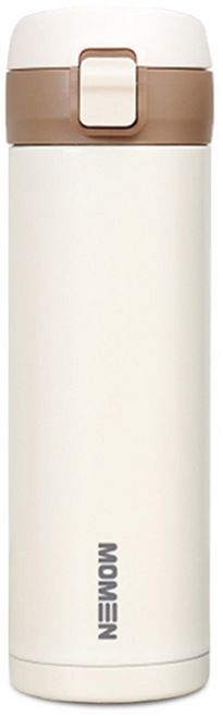 모멘 쇼콜라 MOMEN 스테인리스 500ml 보온보냉 텀블러 원터치텀블러 이중 진공 스텐 원터치텀블러 아이보리 블랙 에코트리카페, 1개