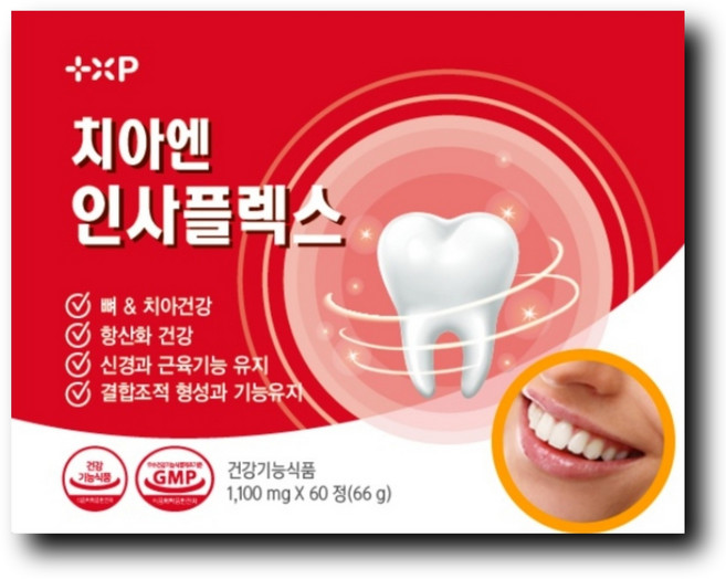 이가탄탄 하게 인사 플러스 정품 잇몸 내려앉음 염증 치료제 붓고 피날때 치아 영양제, 3개, 30회분