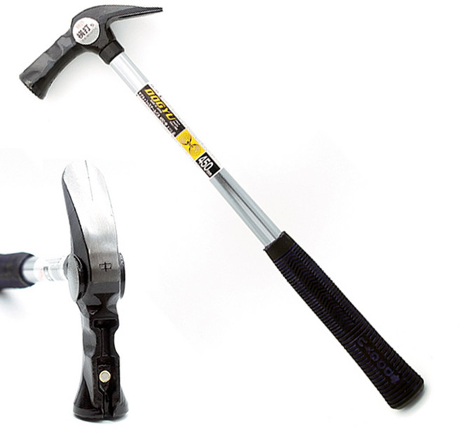 도규 일제 스틸 빠루망치 450mm 중 (튼튼한 헤드 인체공학적 디자인 편안한 그립) 장도리 망치 빠루, 1개