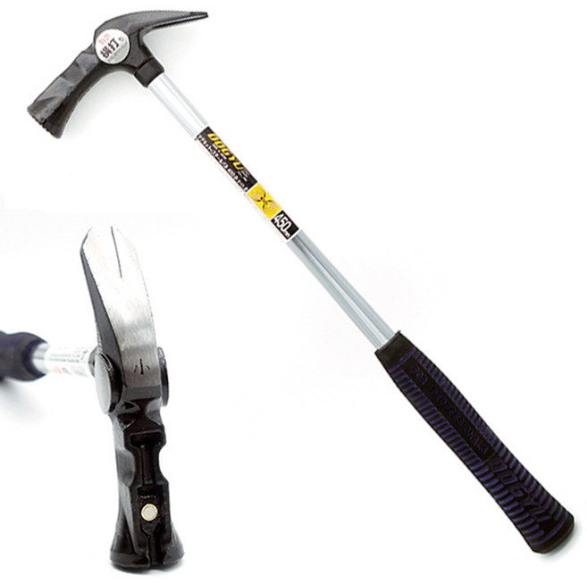 도규 일제 스틸 빠루망치 450mm 소 (튼튼한 헤드 인체공학적 디자인 편안한 그립) 장도리 망치 빠루, 1개