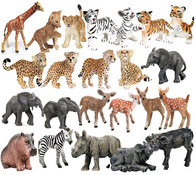아기동물 피규어 23종 종합세트 / 어린이집 교구 추천 새끼동물모음, 23개