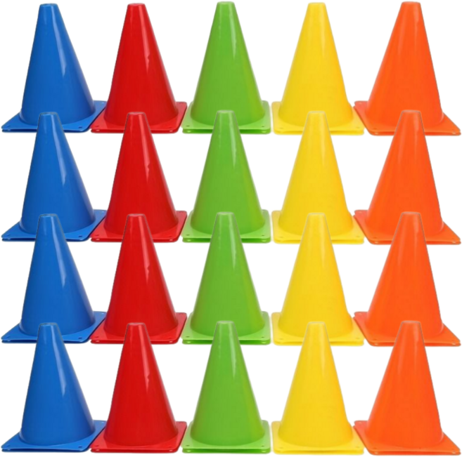 벨리델리 라바콘 미니 칼라콘 꼬깔 운동회 체육대회, 20개, 혼합