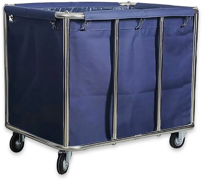 이동식 세탁카트 대형 세탁물수거함 빨래방카트, 와이드형