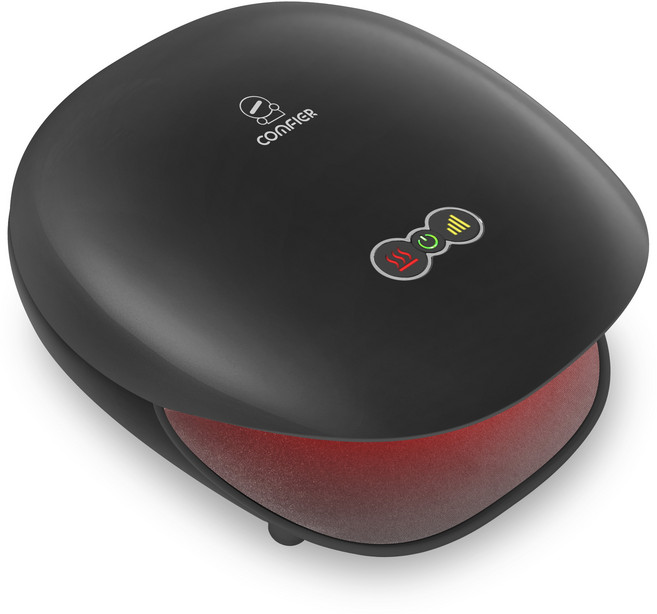 컴피어 에어 무선 충전식 손가락 손 마사지기 핸드 케어 온열 안마기 지압 공기압, CF-4806, 블랙