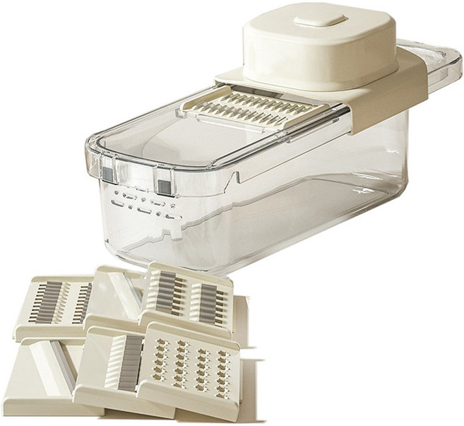 샐러디안 만능 채칼 양배추 당근 강판 무 감자 슬라이서 안전 6종세트, 1개