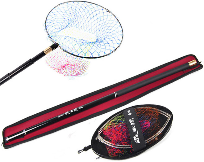 생미끼닷컴 카본 바다뜰채 세트 600 후레임 뜰채망 포함, 혼합색상