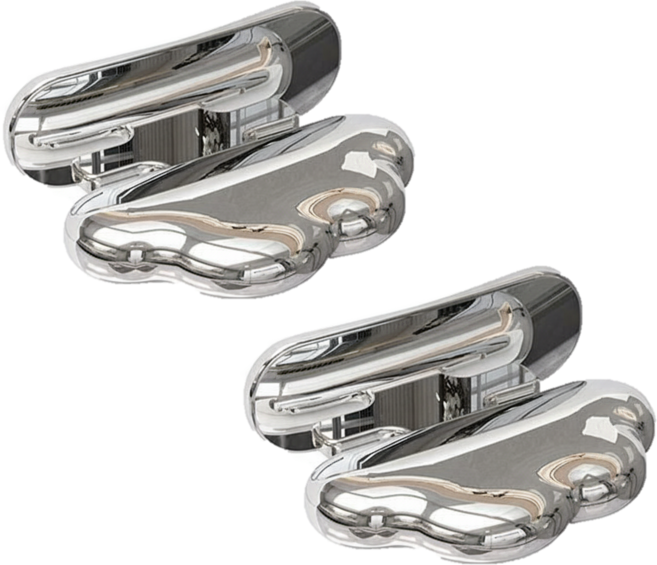 일상색감 모던뭉게구름 변기손잡이 위생 2p, 실버