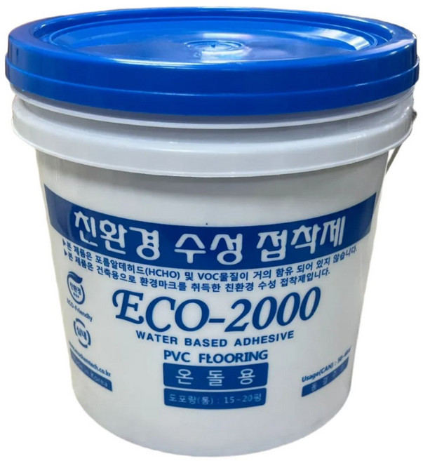온돌용 데코타일 본드 바닥 접착제 난방 시공용 PVC 타일 장판 전용 국산 정품, 1개