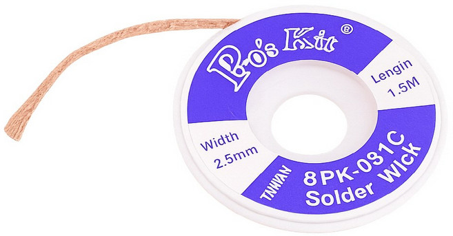 Ucommerce 납 땜 흡입기 테이프 폭 2.5MM 길이1.5M, 1개, CS-T8366