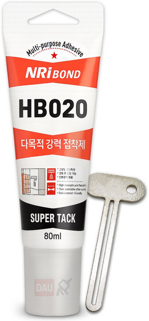 [다우몰] 강력 접착제 실리콘 HB020 80ml +튜브짜개 / 타일 걸레받이 몰딩 다목적 만능접착제, 1세트
