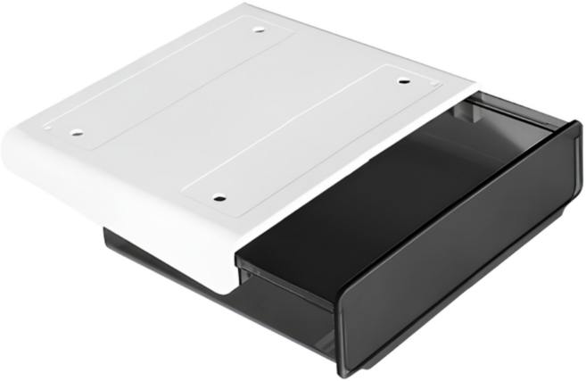 다커버 붙이는 서랍 특대형, 4개, 블랙