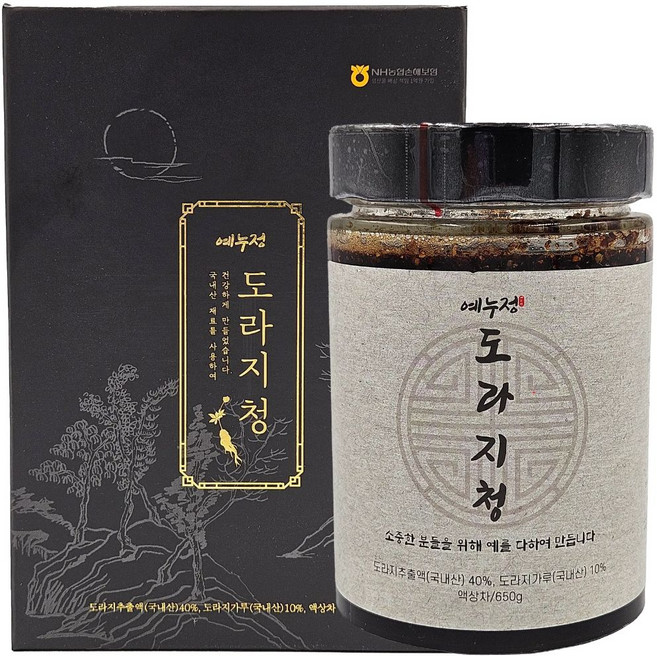 예누정 도라지청 흑도라지 배 생강, 1개, 650g