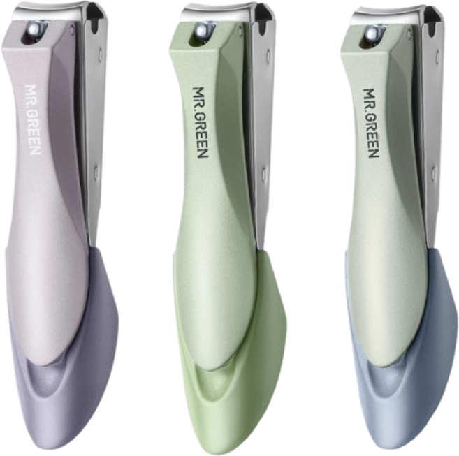 독일 MR GREEN 미스터그린 MR1111 손톱깎이 정리 세트 (3가지 색상), 그린, 1개
