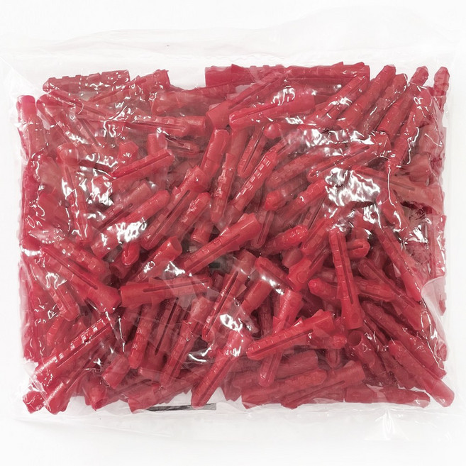 (유진코) 6mm 200개 적색 칼브럭 앙카 FD 콘크리트 피스 스크류 나사못