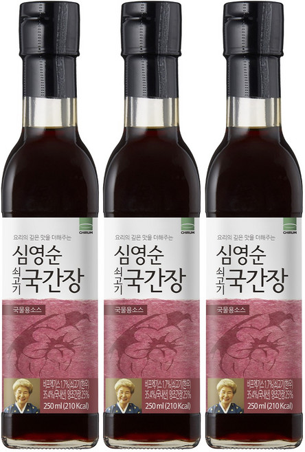 기룸 심영순 소고기 국간장, 250ml, 3개
