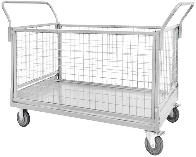 롤테이너 접이식 바스켓 카트 망카트 화물 운반카트, 1개, KH3427 (대형)