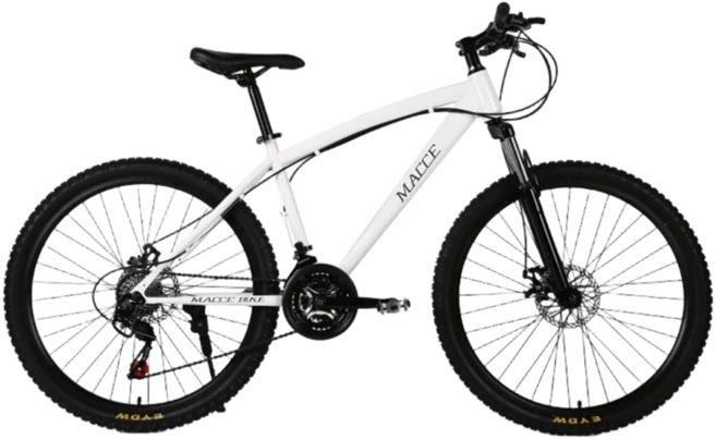 J2K 오프로드 산악 자전거 성인 남성 여성 공용 MTB 입문용, 화이트 26인치 21단, 1개, 130cm - 쿠팡