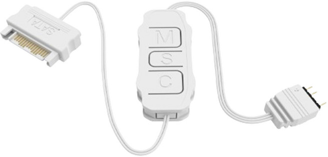 SGMK 5V 3PIN ARGB 컨트롤러 케이블, 화이트, 71cm, 1개
