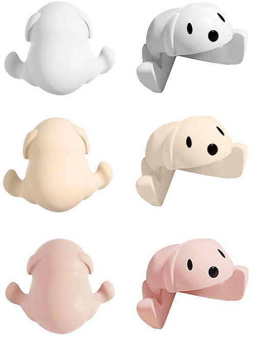 도나토르 귀여운 강아지 테이블 모서리 보호캡8p, 8개, 화이트