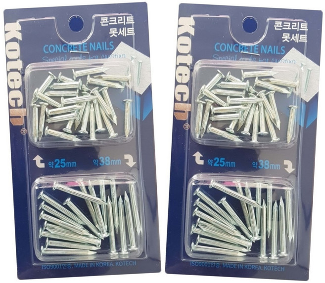 OT 5683 콘크리트못 2종 2세트 25mm 38mm, 2개