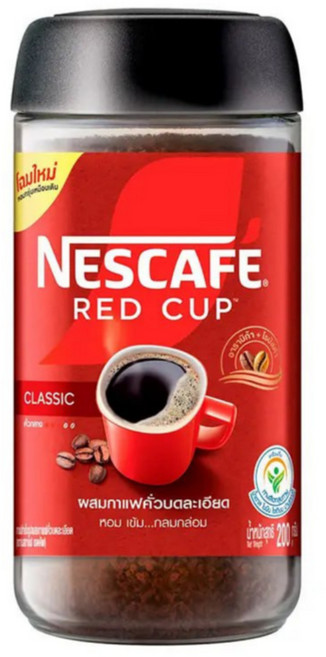 네스카페 레드컵 블랙 인스턴트 커피 유리병 사무실 커피 태국커피 동남아커피 NESCAFE RED CUP CLASSIC, 1개, 1개입, 100g