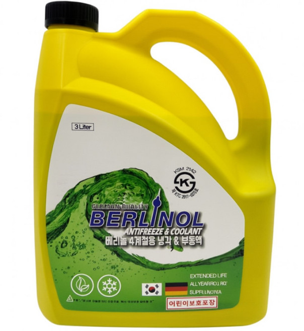 베리놀 자동차 4계절용 냉각 및 부동액 3L, 1개