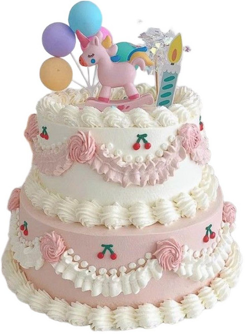유니콘 풀세트 모형케이크 웨딩촬영 웨딩스냅 브라이덜샤워 파티 생일, 1개