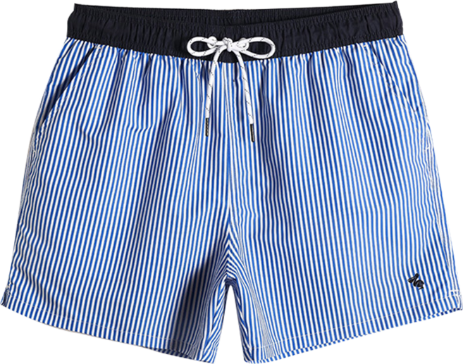 남자 마린룩 수영복 반바지 비치 팬츠 무릎위 기장, 블루핀 라인