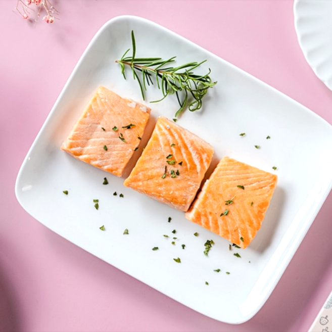 [전자렌지 30초] 유아용 순살 연어 구이 (무염), 3개, 100g