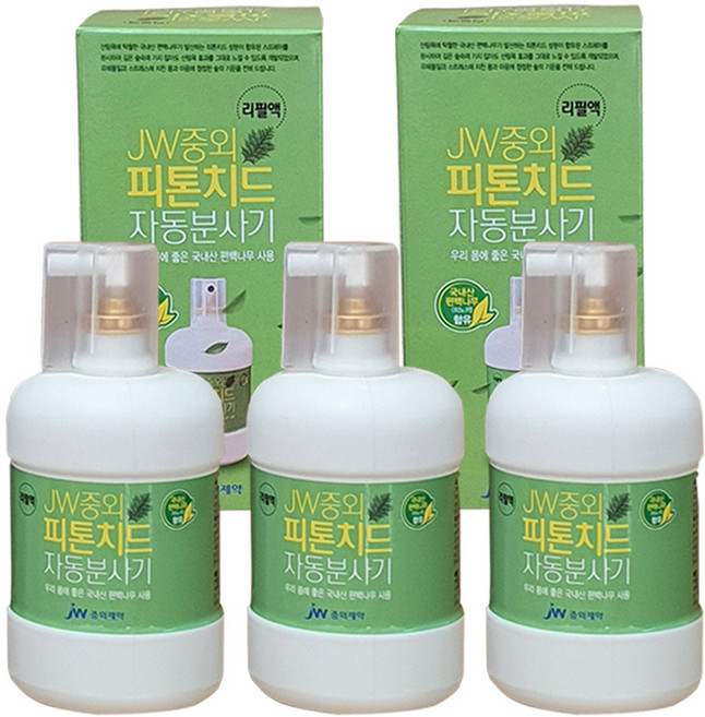중외제약 자동분사기 리필액 240ml 방향제 피톤치드, 5개