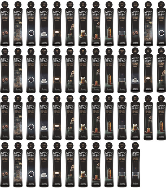 미스티브루 더치커피 원액 50스틱 벌크, 25ml, 1개입, 50개