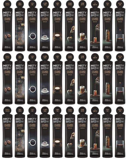 미스티브루 더치커피 콜롬비아 수프리모 액상스틱, 25ml, 30개입, 1개