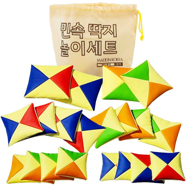 파티짱 민속 전통 안전 딱지 치기 놀이 세트 게임, 1세트