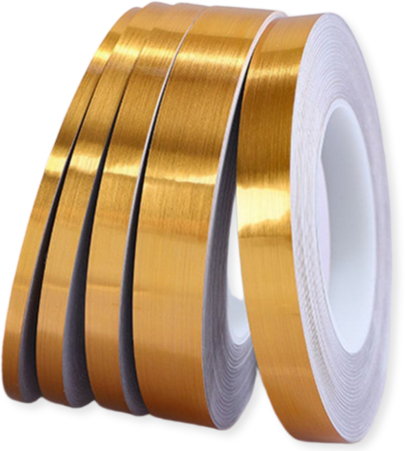 마지온 인테리어 포인트 띠 몰딩 테이프, 골드