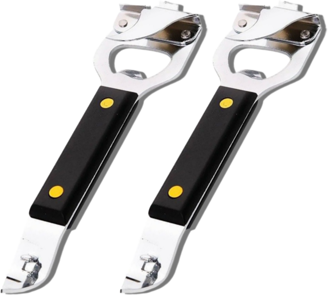 만능 캔따개 캔오프너 통조림 따개, Y01블랙, 2세트