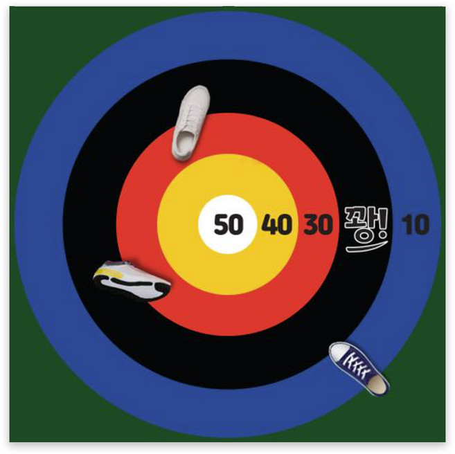 스타터스 신발던지기 게임판 레크레이션 과녁판, 꽝 버전 1.5m, 1개