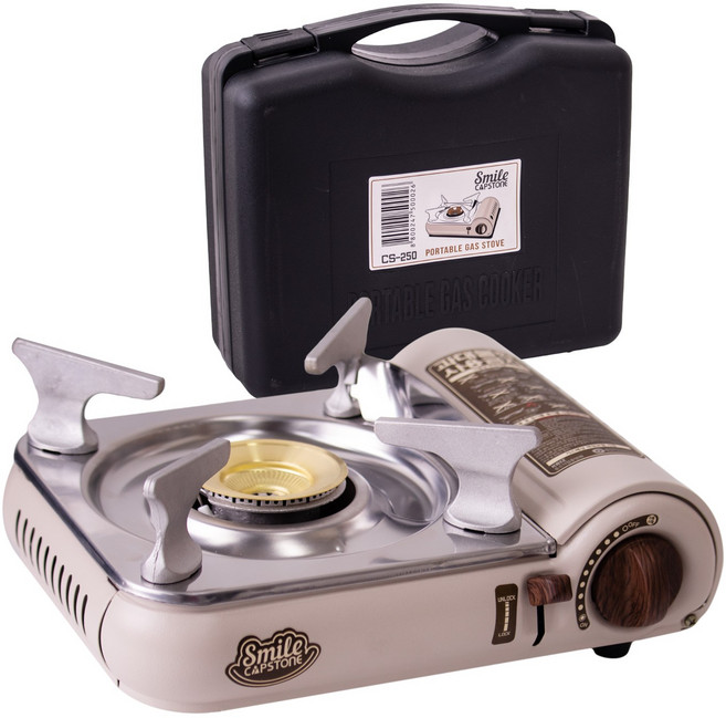 캡스톤 스마일 우드 베이지 미니 휴대용가스렌지, 1개