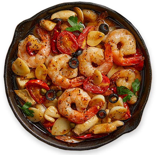 쿡솜씨 시칠리아식 이탈리안감바스 밀키트 캠핑 음식 요리 홈파티 2인분 (바게트 빵 포함), 1개, 520g