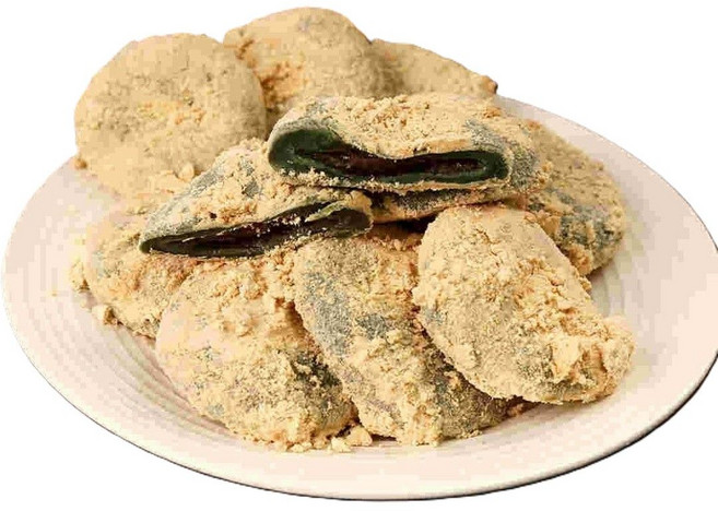 해풍쑥으로 만든 누른 쑥 콩떡, 1개, 1.2kg