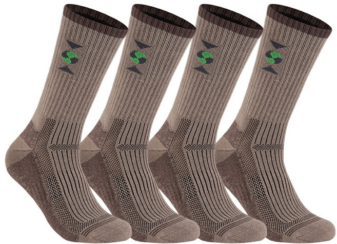 동계 군인양말 4개 SET - 가을 겨울 군대 군용 남성용, 브라운