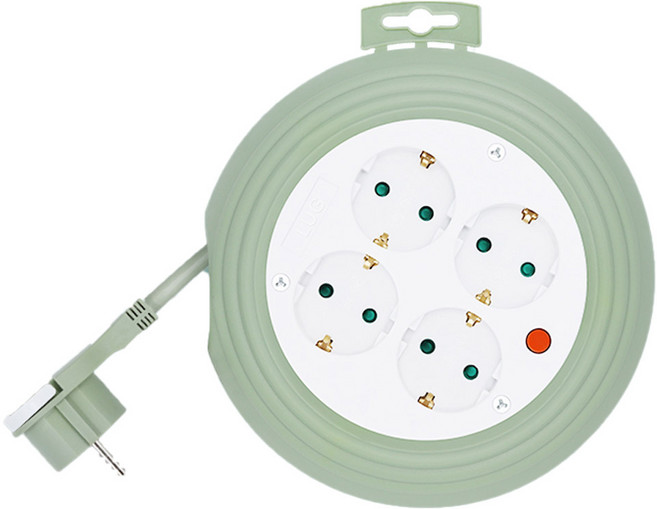 러그박스 줄감개 1.0SQ 멀티탭 4구 PAX-KXGB-CO4, 3m, 민트, 1개