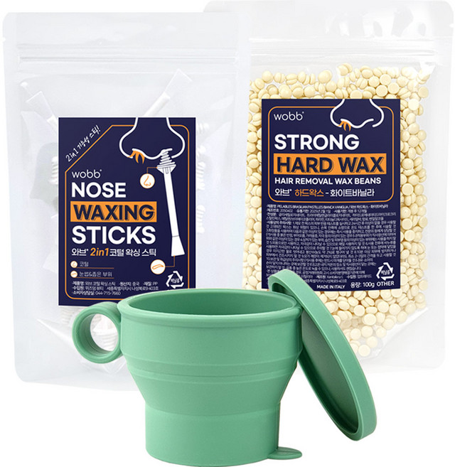 와브 코털 왁싱 키트 콧털 남자 남성 콧수염 정리 셀프 제모, 1개, 100g